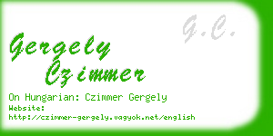 gergely czimmer business card